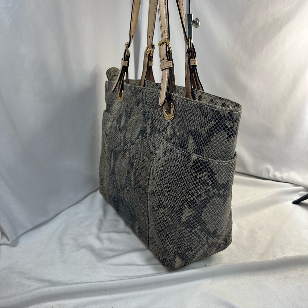 Michael Michael Kors Jet Set Python-Embossed Leat… - image 8